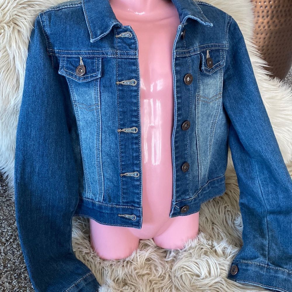YMI Girls Jean Jacket Medium 10/12 NEW